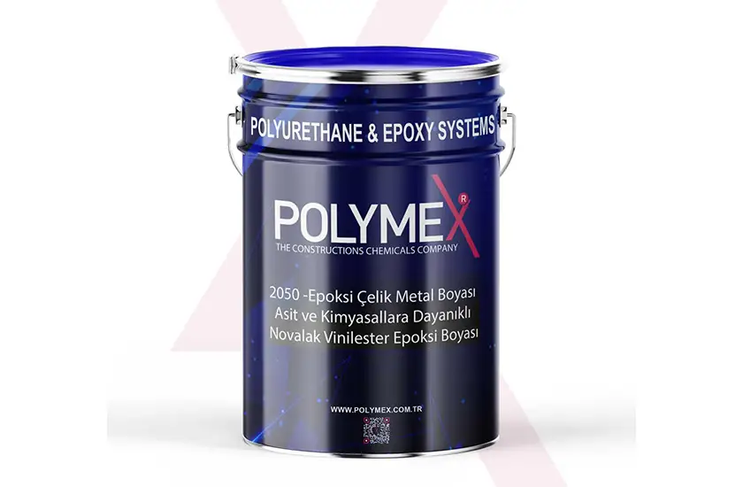Polymex P-2050 Epoksi Çelik Metal Boyası Asit ve Kimyasallara Dayanıklı Novalak Vinilester Epoksi Boyası Polymex P-2050 Epoksi Çelik Metal Boyası Asit ve Kimyasallara Dayanıklı Novalak Vinilester Epoksi Boyası